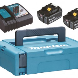 makita akku szett (2x6,0ah, dc18rc, makpac) 198116-4