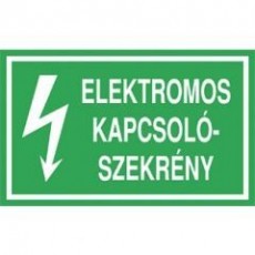 munkavédelmi matrica önt. 100x60 elektromos kapcsolószekrény